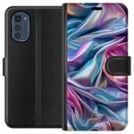 Motorola Moto E32s Svart Plånboksfodral Cellofan