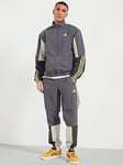 adidas Sportswear Mens Colourblock 3 Stripe Tracksuit - Grey, Grey, Size Xl, Men
