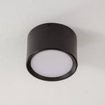 Luminex LED-alasvalo Ita musta, diffuusorilla, Ø 12 cm