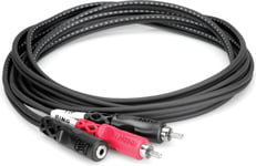 Hosa CFR-210 Överspelningskabel / Y-kabel,3.0cm. Stereo MiniTele Hona - Dubbel RCA Hane