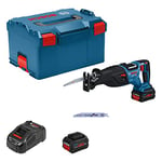 Bosch Professional BITURBO Cordless Reciprocating Saw GSA 18V-28 (incl. 2X 5.5 Ah PROCORE Batteries, Charger GAL 1880, in L-BOXX)