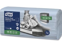 Tork Rengöringsservetter För Alla Ändamål, 415 X 355 Mm, Blå 1-Lagers, Non-Woven Servetter, Perforerade, Extra Starka, - 1 St (530279)