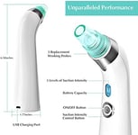 unknow Blackhead Remover Vacuum Pore Cleaner - 2019 Upgraded USB Rechargeable Acne Extractor Tool Machine with 5 Adjustable Suction Power and 4 Replacement Probes
