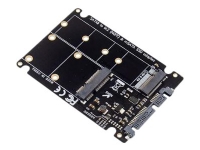 MicroConnect - Adapter för lagringsfack - M.2 Card / mSATA - SATA 6Gb/s - svart