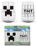 Minecraft Set med 2 Fotlösa Vinglas/Ölglas/Läskglas - 510 ml