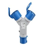 CEE adapter med 2 uttag – IP44, 16A