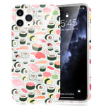 ZQ-Link Compatible with iPhone 12 Pro Case (2020) Thin TPU iPhone 12 Cover, Lightweight Soft Protective Case for iPhone 12 and iPhone 12 Pro (6.1 Inch) - Seamless Sushi Sashimi Pattern