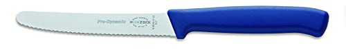 F. Dick ProDynamic couteau universel à lame crantée (couteau de cuisine bleu, longueur de lame 11 cm, couteau universel, lame en acier X55CrMo14, dureté 56° HRC) 85015112-12