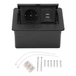 Prise de bureau double port USB Table rebondissante Multiprise boitier de connexion etanche Prise de bureau norme UE 250 V