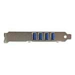 4-portars USB 3.0 PCI Express-kort med UASP - 4-portars USB 3.0 SuperSpeed PCIe-kontrollkort med UASP och strömförsörjning SATA