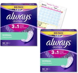 Always Dailies Normal Fresh & Protect Panty Liners x 54, Breathable, Flexible