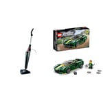 Vileda Steam Mop Plus, UK Version, Black, Efficient and Hygienic Cleaning for Floors & LEGO 76907 Speed Champions Lotus Evija Race Car Toy Model for Kids, Collectible Set with Racing Driver Minifigure
