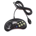 Manette de jeu pour console SEGA Megadrive avec 8 boutons et fonctions Turbo/Slow