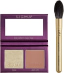 Sigma Beauty Berry Glow Cheek Duo - Highlighter and Blush Palette - Long Lasting