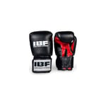 IBF Iron Body Fitness Boxing Mitts Sport Style 12Oz Gant de Boxe Unisex-Adult, Black/Red, Taille Unique