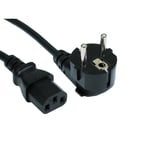 Long Schuko Euro Plug to IEC C13 Mains Cable European Kettle Lead 3m