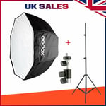 Godox 120cm Umbrella Softbox+D type Bracket+2m Stand for Speedlight Flash Light