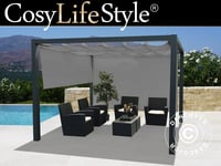 Pergola paviljong Trädgårdspaviljong 3,19x3,19m, Antracit/Antracit