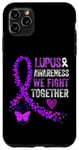 Coque pour iPhone 11 Pro Max Ruban violet « We Fight Together Lupus »