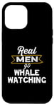 Coque pour iPhone 14 Plus Funny Whale Lover Real Men Go Whale Watching