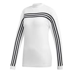 adidas Women's MH 3-stripe sweatshirt, womens, Sweatshirt, FR5132, white/black, XXS