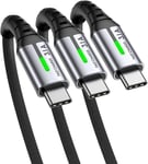 USB C Charger Cable, 3Pack(0.5+2+2M) INIU USB a to USB C Cable 3.1A Fast Chargin