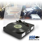 Fenton RP108B 2 Speed Black Retro Vinyl LP Record Player Turntable 33 1/3 45 RPM