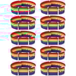 10 st Pride Armband, Pride Firandet, Regnbågsarmband, Justerbart Vänskapsarmband, Pride Månad Tillbehör