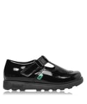 Kickers Girls Fragma T-Bar Shoes Junior Moc Toe - Black - Size UK 5 Infant