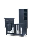 Mamas & Papas Melfi Cot Bed, Dresser Changer and Storage Wardrobe - Midnight Blue, Midnight Blue