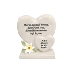 Personalised Grave Ornament/Memorial Plaque with Double Hearts | Graveside Decoration Gift in the Loving Memory of your Loving Deceased Ones (Nan)