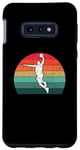 Coque pour Galaxy S10e Vintage Basketball Dunk Retro Sunset Colorful Dunking Bball