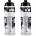 SIS Science in Sport 2 x Clear Water Bottle Cycle Bike Gym Outdoors 800ml