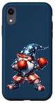 iPhone XR America Gnome Dad In Retro Boxing Shoes For Patriotic Boxer Case
