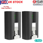 2x Quick-Release Ring Battery Pack for Ring Video Doorbell 2 3 Plus Rechargeable