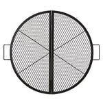 VEVOR Grille de Cuisson 91 cm de Diamètre Grille de Barbecue Ronde Pliable et Portable en Acier Capacité de Charge 20 kg Matériel Ustensile pour Foyer Braséro BBQ Grillade Pique-Nique Camping Jardin