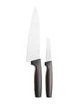 Ff Chef Knife Set, 2 Parts Home Kitchen Knives & Accessories Knife Sets Black Fiskars
