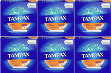 6 x Tampax Super Plus Tampons 20 Pack - 120 pads