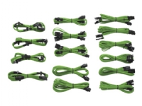 CORSAIR Professional Individually sleeved (Type 3, Generation 2) - Strömkabelsats - grön - för CORSAIR AX1200, AX760, AX860 Enthusiast Series Modular TX650 HX Series HX1050, HX650