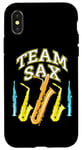 Coque pour iPhone X/XS Blague Saxophoniste pour Prof Saxophone en "Team Saxophone"