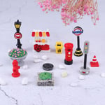 Miniatures Mini Flower Bed Fire Hydrant Street Light Mailbox Mod A1