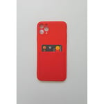 WOLFDREAM SWEDEN Röd Silikon Mobilskal Med Korthållare Till Iphone 11pro