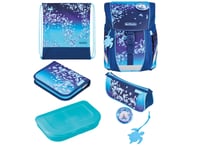 Herlitz Filoactive Xl Plus Blue Ice, Matlåda, Pennfack, Pencil Pouch, Skolväska, Sport Bag, Flicka, Grundskola, Ryggsäck, 21 L, Framficka, Sidoficka