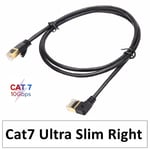 3.0m Right Câble Ethernet CAT7 10Gbps, Mini câble Lan Slim, 4.0mm diamètre, RJ45 ordinateurs portables, Modem PS 4, réseau Nipseyteko