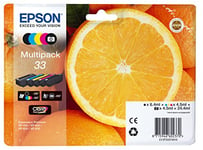 Epson Multipack 33 Orange, Cartouches d'encre d'origine, 5 couleurs: Noir, Cyan, Magenta, Jaune, Noir photo, XP-530 XP-540 XP-630 XP-635 XP-640 XP-645 XP-830 XP-900 XP-7100