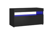 TV-taso LED-valoilla musta 75x35x40 cm - Musta