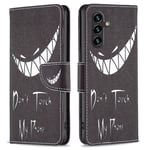 Samsung Galaxy A55 5G PU Läder Flip Cover Mönster Printing Telefonfodral - Rör inte min telefon