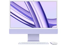 iMac Apple iMac 24'' 256 Go SSD 8 Go RAM Puce M3 CPU 8 coeurs GPU 10 coeurs Violet Nouveau