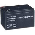 Multipower 12V - 12Ah batteri till eldrivna fordon