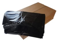 BLACK EXTRA HEAVY DUTY 25kg+ REFUSE BAGS SACKS BIN LINERS RUBBISH BAG 450 x 720 x 950mm 18" x 29" x 39" 250G GWH3 90L 200 bags